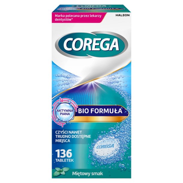 136 stk. Corega Tabs BioFormel Rensetabletter til protese
