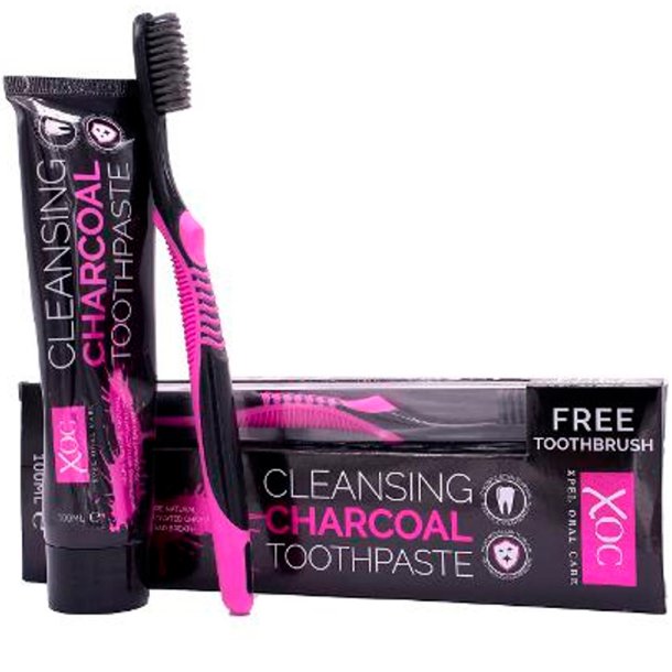 Whitening Tandpasta XOC Charcoal 100 ml + Tandbrste