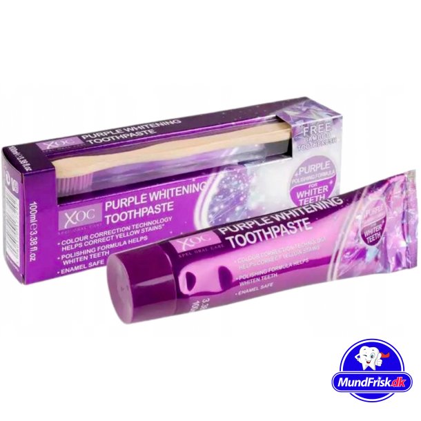 Whitening Tandpasta XOC Purple 100 ml + Tandbrste
