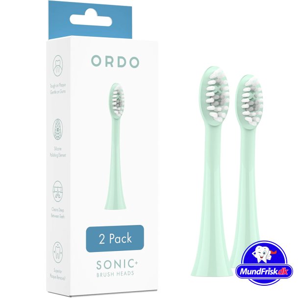 Brstehoveder til Ordo Sonic El-tandbrste 2 stk. Mint Green
