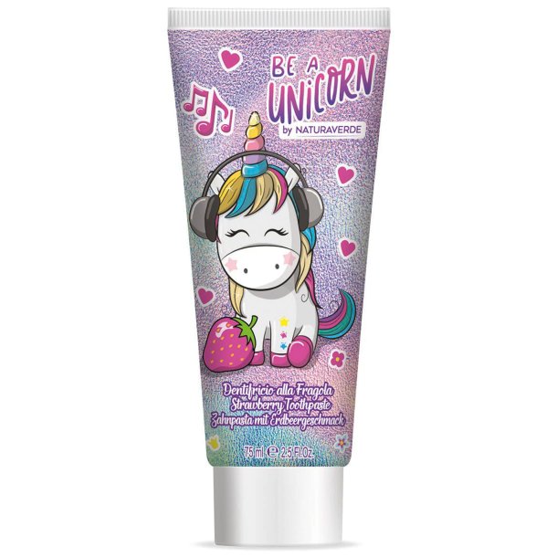 Be a Unicorn Barnetannkrem NATURAVERDE Strawberry 75 ml.