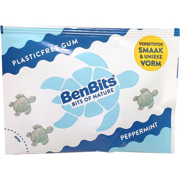 Naturligt plastfritt tuggummi BENBITS Xylitol Peppermint 16g