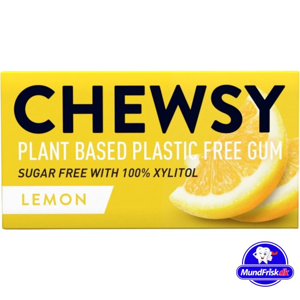 Natrlicher plastikfreier Kaugummi CHEWSY Xylitol Lemon 15g