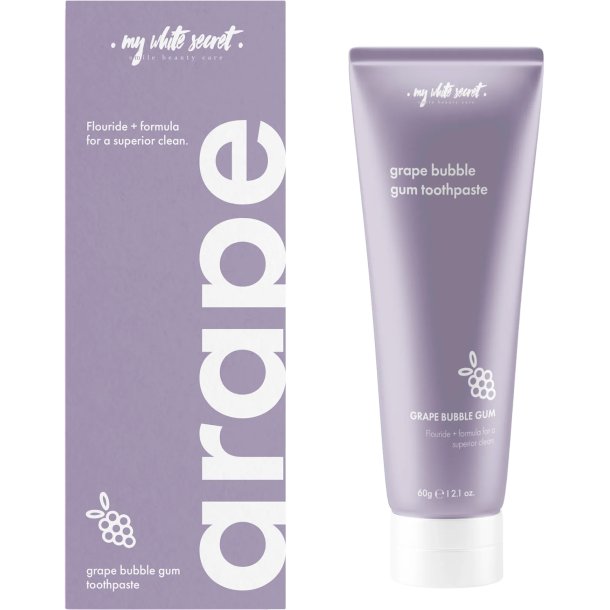 Xylitol Tandpasta MY WHITE SECRET Grape Bubble Gum 60g