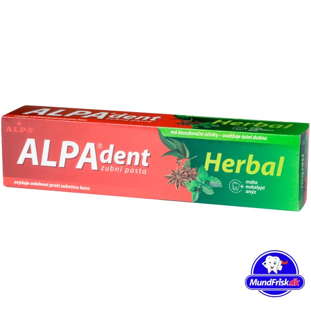 Herbal Tannkrem ALPA Dent Mint &amp; Eucalyptus 75 ml.