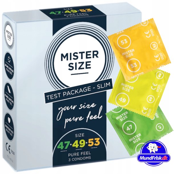 Mister Size Kondome Pure Feel Testpaket Slim 3 Stk. Gre 47-49-53