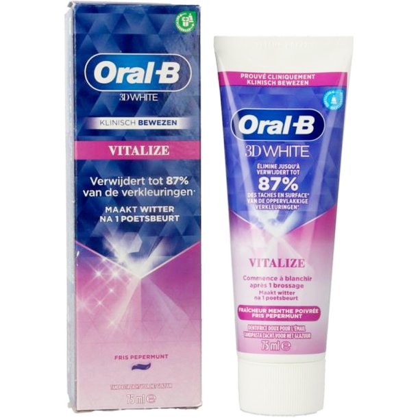 Oral-B 3D White Tannkrem Vitalizing 75 ml.