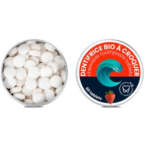 Naturlige Tandpasta Tabletter OCEANSRESPECT Strawberry 60 stk.