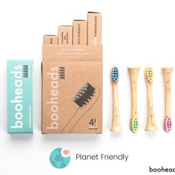 Bambuborsthuvuden f�r Philips Sonicare BOOHEADS Multi Colour 4 st.