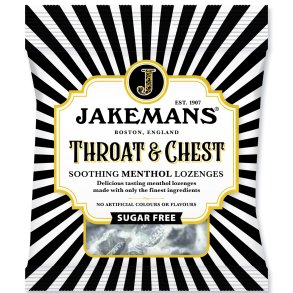 Jakemans Sukkerfri Halspastiller Throat & Chest 50 gr.