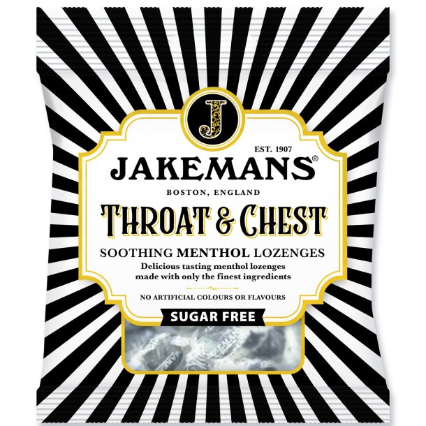 Jakemans Sukkerfri Halspastiller Throat &amp; Chest 50 gr.