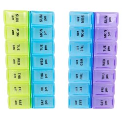 Pillbox 7 eller 14 dagar Pillbox 2 fack per dag 14 fack