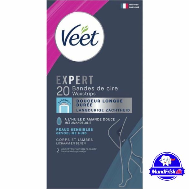 Haarentfernung Veet Expert Body &amp; Legs Kaltwachsstreifen 20 Stk.