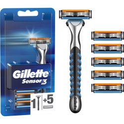 Gillette Sensor 3 Barberskraber Inkl. 6 Barberblade