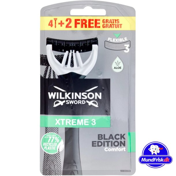 Wilkinson Sword Einwegschaber Extreme 3 Comfort Black Edition 6 Stk.