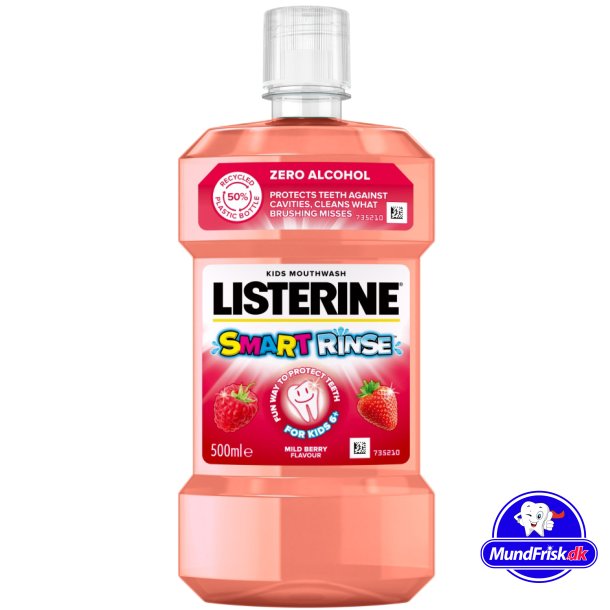 Listerine Mundskyl til Brn Smart Rinse Mild Berry 500 ml.