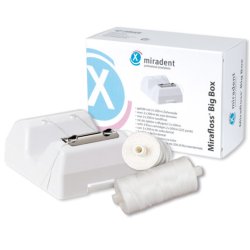 Miradent Floss Dispenser Inkl. 2 x 200 mtr. Mirafloss vokset tanntrd