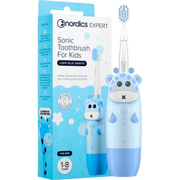 El-tandbrste til Brn NORDICS Baby Sonic Genopladelig Blue Giraffe