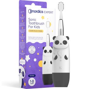 El-tandbrste til Brn NORDICS Sonic Batteri Black Panda
