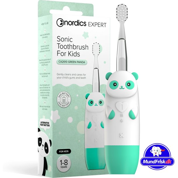 Elektrische Zahnbrste fr Kinder NORDICS Sonic Battery Green Panda