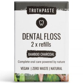 TRUTHPASTE Zahnseide Refill Bamboo Charcoal  2 x 30 mtr