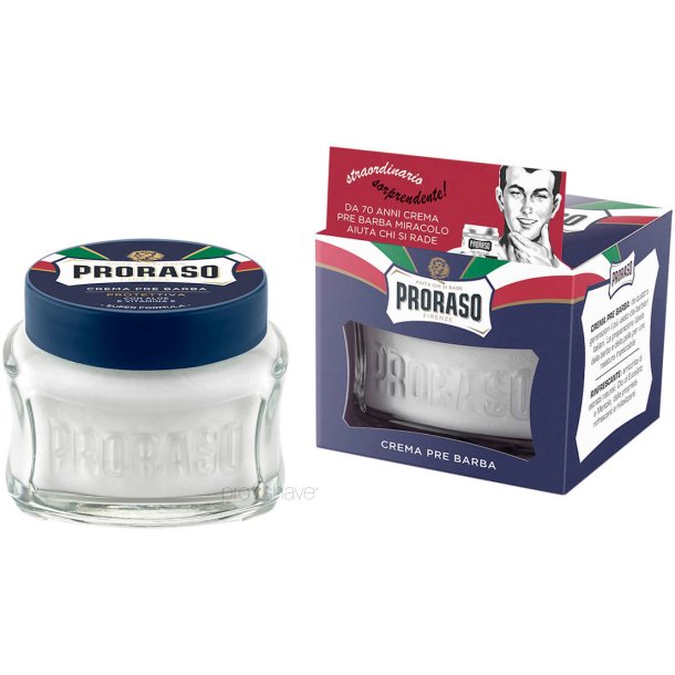 Proraso Pre Shave Cream Blue Protect Vitamin E &amp; Aloe Vera 100 ml