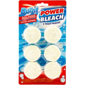 WC Toiletblokke til Cisterne 6 stk. DUZZIT Power Bleach