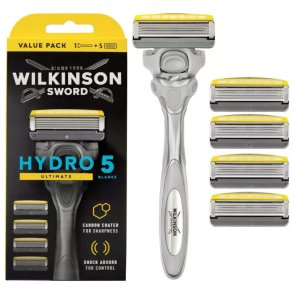 Wilkinson Sword Hydro 5 Ultimate Barberskraber + 5 Barberblade