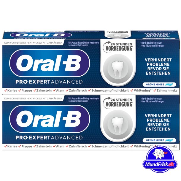 Oral-B Zahnpasta 2 x 75 ml Pro-Expert Advanced Green Mint