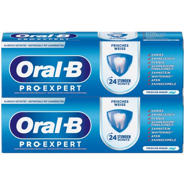 Oral-B Pro-Expert Tannkrem 2 x 75 ml Fresh White