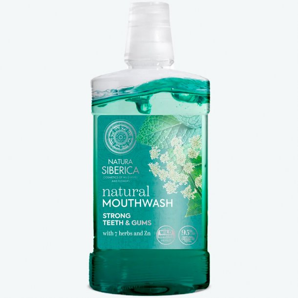 Naturligt Munvatten NATURA SIBERICA rter & Zink fr starka Teeth och Gums 500 ml