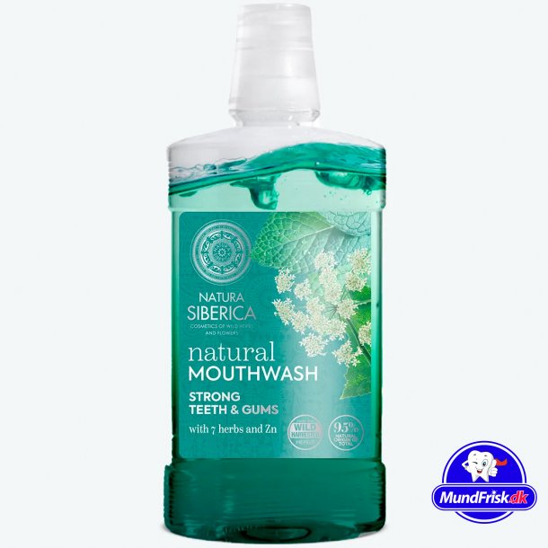 Naturlig Munnvann NATURA SIBERICA Urter og sink for sterke Teeth og Gums 500 ml