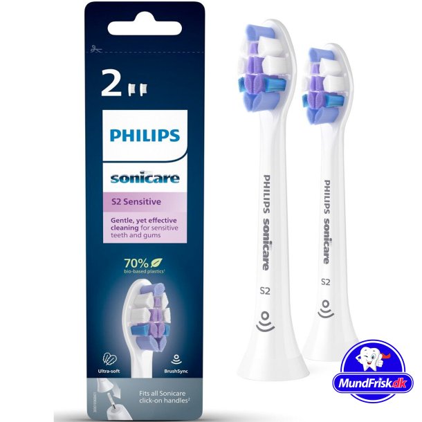 Philips Sonicare S2 Sensitive Brstenkpfe mit weichen Borsten, 2 Stk.