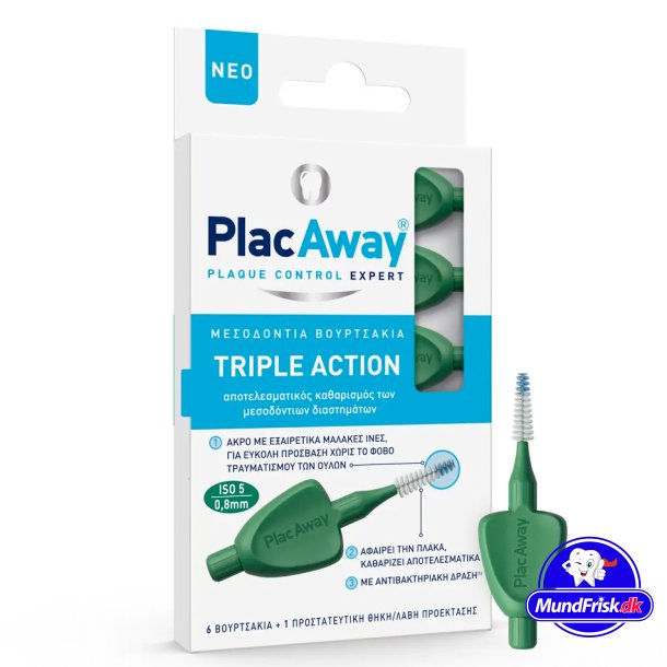 Interdentalbrsten 6 Stk. PLAC AWAY Triple Action 0,80 mm ISO 5
