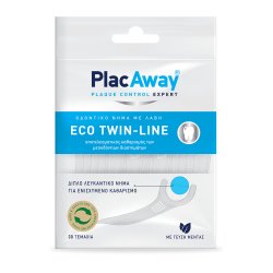 Milj�v�nlig tandtr�d PLAC AWAY Twin Line Eco Flossers 30 st