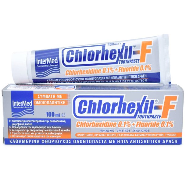 Klorhexidintandkrm 0,10% CHLORHEXIL -F Fluor 100 ml.