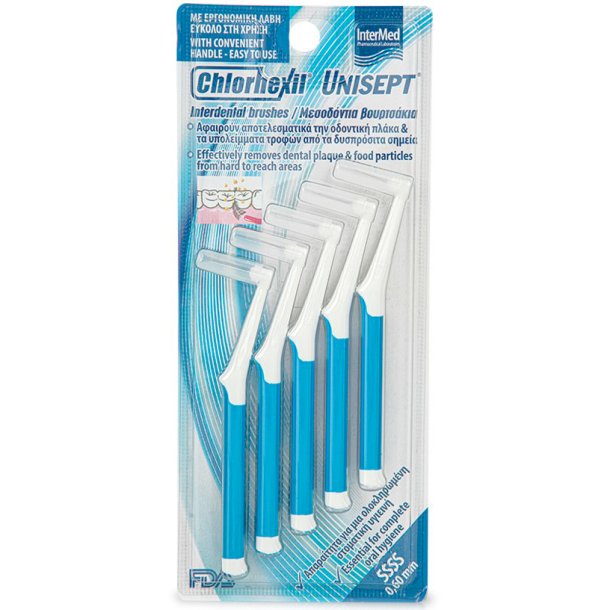 Chlorhexil Unisept Interdentalbrster 5 pcs. SSSS 0,6 mm