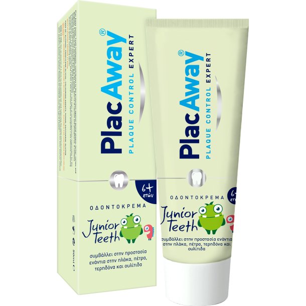 Barntandkrm PLAC AWAY Xylitol Junior Teeth Orange 50 ml.