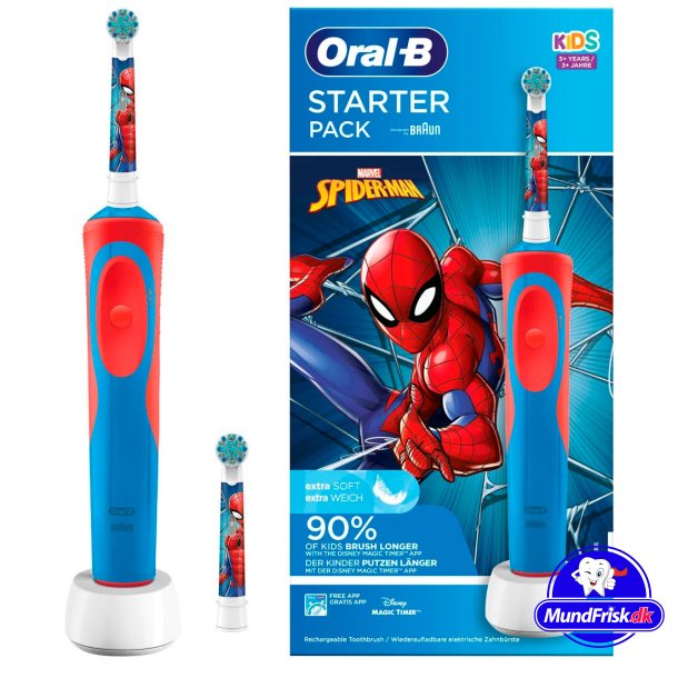 Elektrische Zahnbrste Oral-B Spider-Man + zustzlicher Brstenkopf