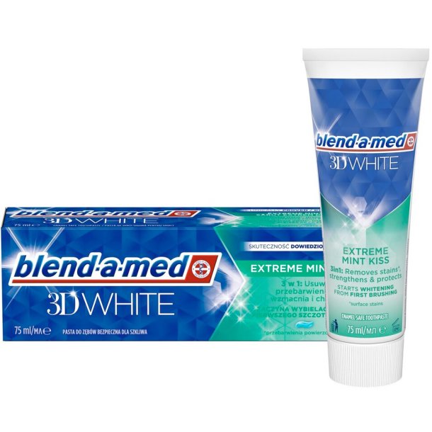 3D White Tannkrem BLEND-A-MED Extreme Mint Kiss 75 ml.