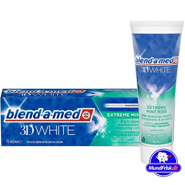 3D White Zahnpasta BLEND-A-MED Extreme Mint Kiss 75 ml.