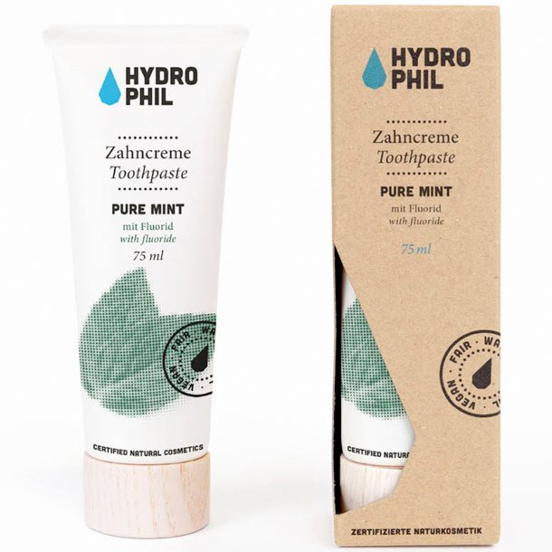 Naturlig Tandpasta HYDROPHIL Mint &amp; Fluor 75 ml