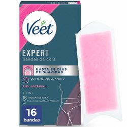 Hrfjerning Veet Expert Bikini &amp; Armpits Koldvoksstrimler Normal Skin 16 stk.