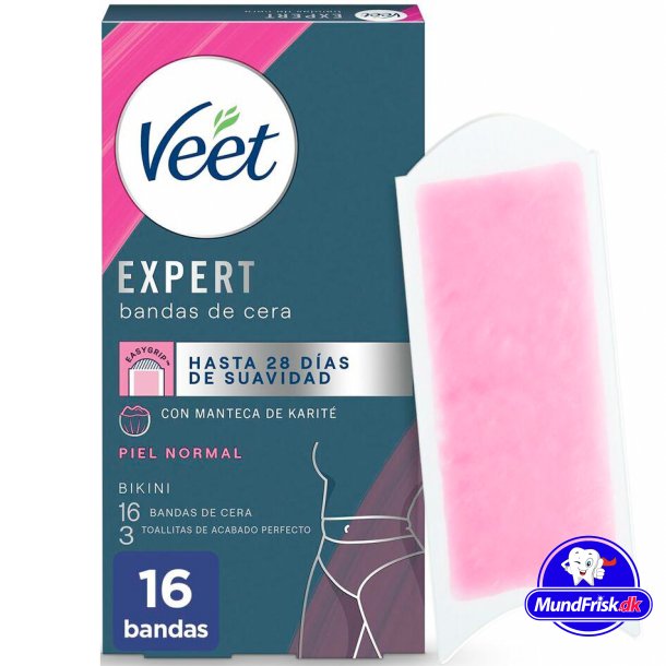 Haarentfernung Veet Expert Bikini &amp; Armpits Kaltwachsstreifen Normale Haut 16 Stk.