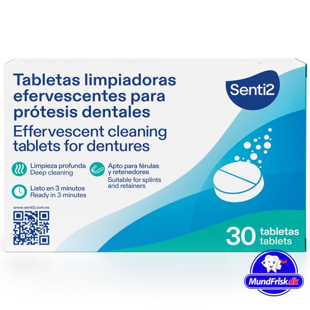 Rensetabletter til Protese SENTI2 Cleaning Tablets 30 stk.
