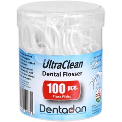 Dentadan Flosser 100 stk. Tandtrds-bjler med tandstik