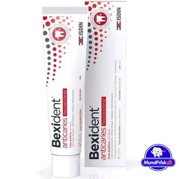 Hjt Fluorindhold Tandpasta BEXIDENT AntiCaries Cranpearls Tech 125 ml