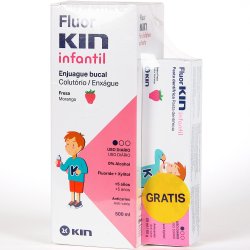 Mundskyl + Tandpasta til Brn KIN FloraKin Strawberry Xylitol Sampak