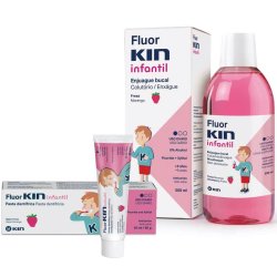 Mundskyl + Tandpasta til Brn KIN FloraKin Strawberry Xylitol Sampak