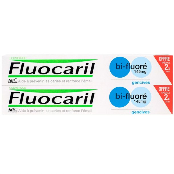 Fluocaril Tandpasta 2 x 75 ml Bi-fluorid 145mg Gums